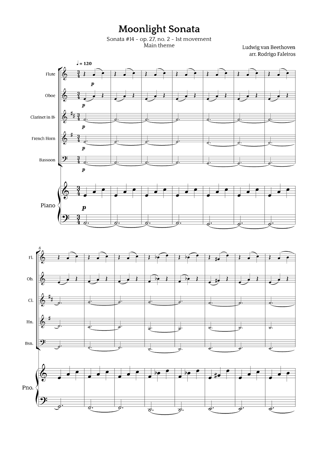 Moonlight Sonata (arr. Rodrigo Faleiros)