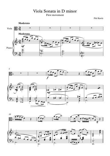 Viola Sonata in D minor