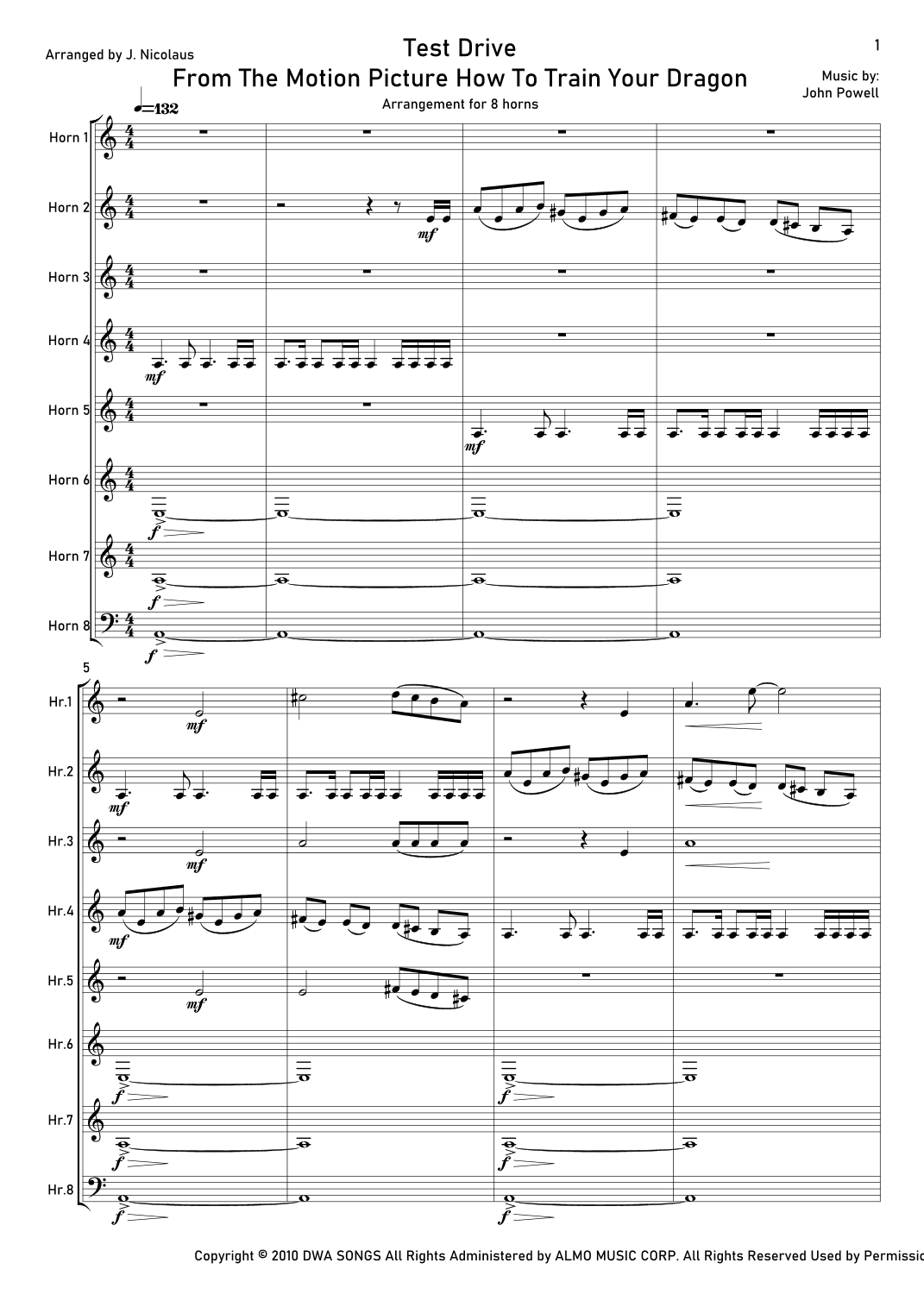 Test Drive (arr. John Nicolaus)