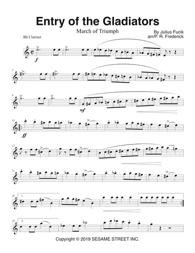 Entry Of The Gladiators (arr. P. R. Frederick)