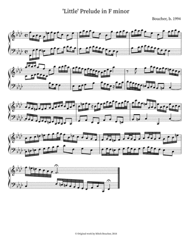 'Little' Prelude and Fugue in F Minor: I. Prelude