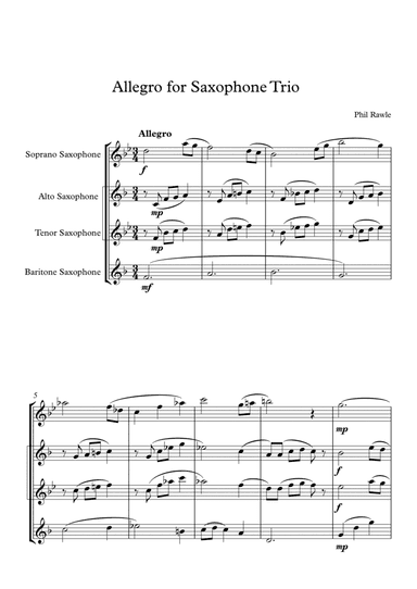 Suite for Saxophone Trio
