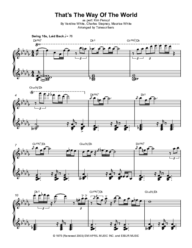 That's The Way Of The World (arr. Tunescribers)