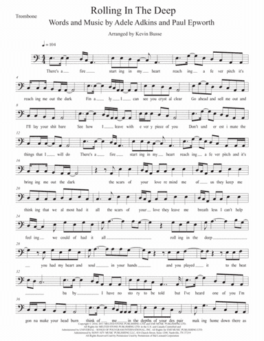 Rolling In The Deep (arr. Kevin Busse)