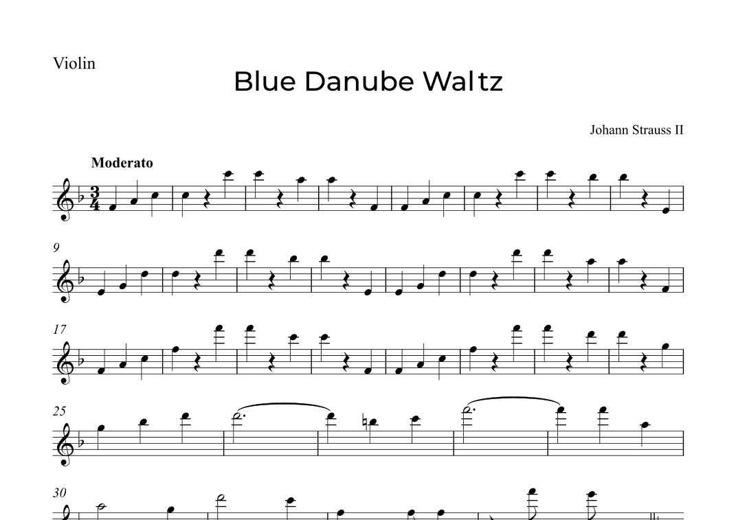 Blue Danube Waltz (arr. Alex Nunes Rodrigues)