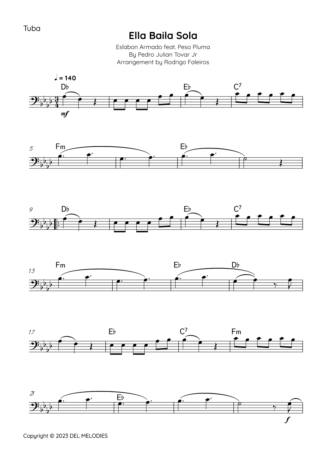 Ella Baila Sola (arr. Rodrigo Faleiros)