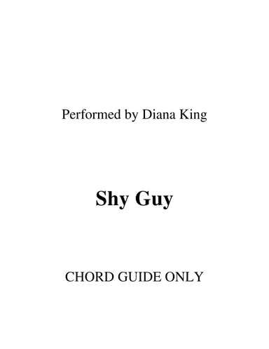 Shy Guy (arr. RWM)