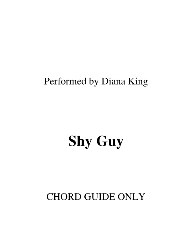 Shy Guy (arr. RWM)