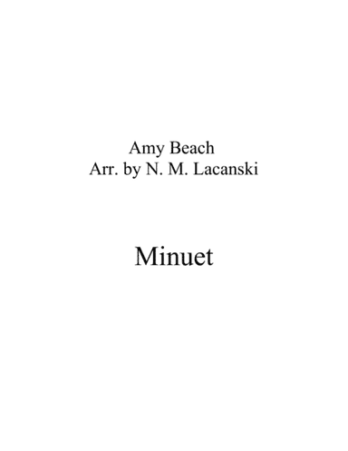 Minuet (arr. Nick Lacanski)