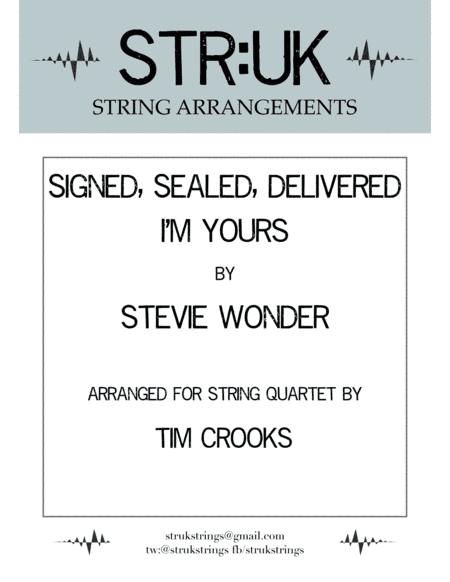 Signed, Sealed, Delivered I'm Yours (arr. Tim Crooks)