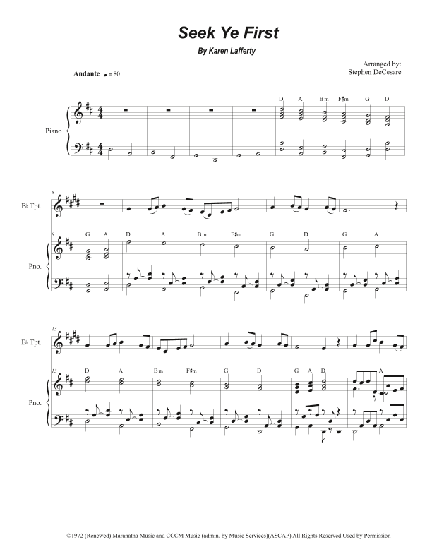 Seek Ye First (arr. Stephen DeCesare)