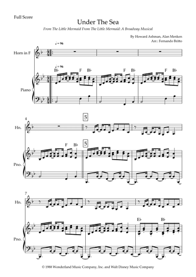 Under The Sea (arr. Fernando Britto)