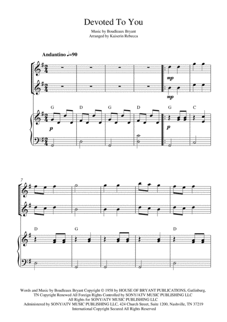 Devoted To You (arr. Kaiserin Rebecca)