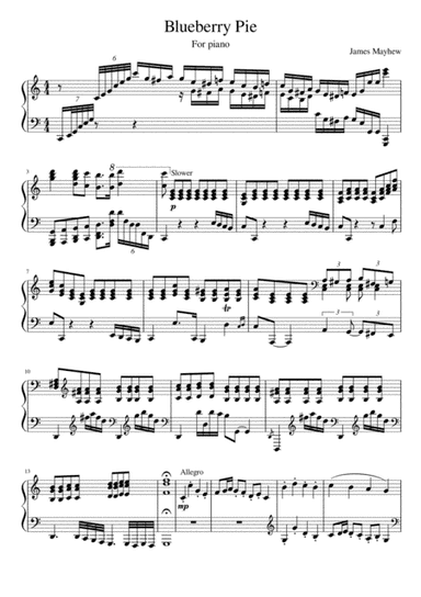 Blueberry Pie (fantasy for piano)