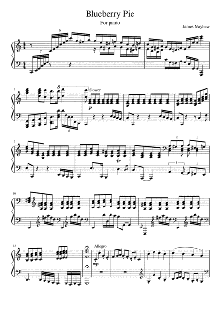 Blueberry Pie (fantasy for piano)