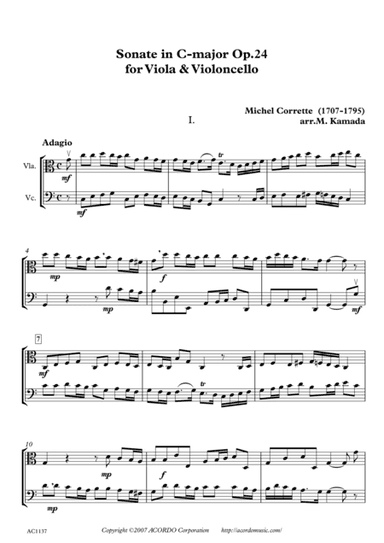 Sonate in C-major Op.24 for Viola & Violoncello (arr. Mikio Kamada)