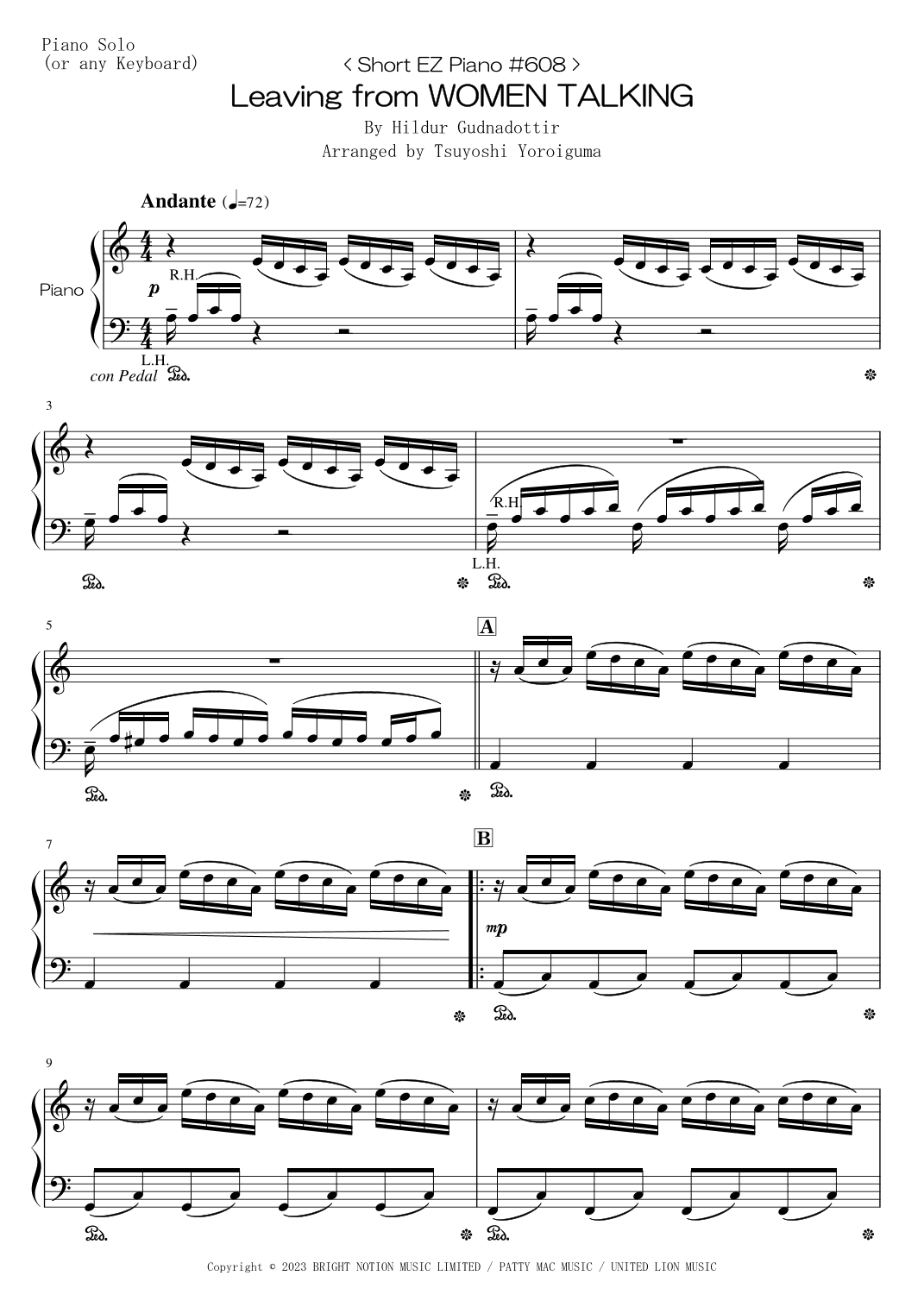 Leaving (arr. Tsuyoshi Yoroiguma)