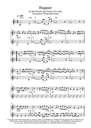Happier (arr. Thiago Marconato)