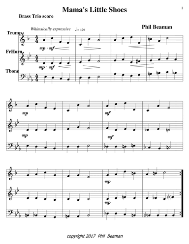 Mama's Little Shoes-brass trio 1