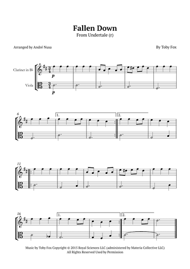 Fallen Down (arr. André Nusa)