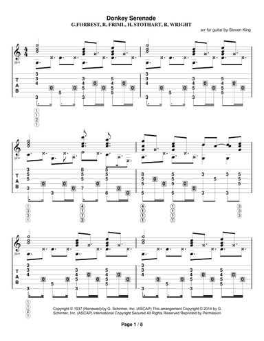Donkey Serenade (arr. Steven King)
