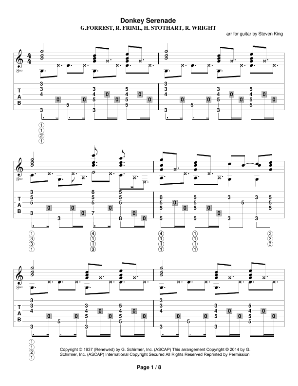 Donkey Serenade (arr. Steven King)