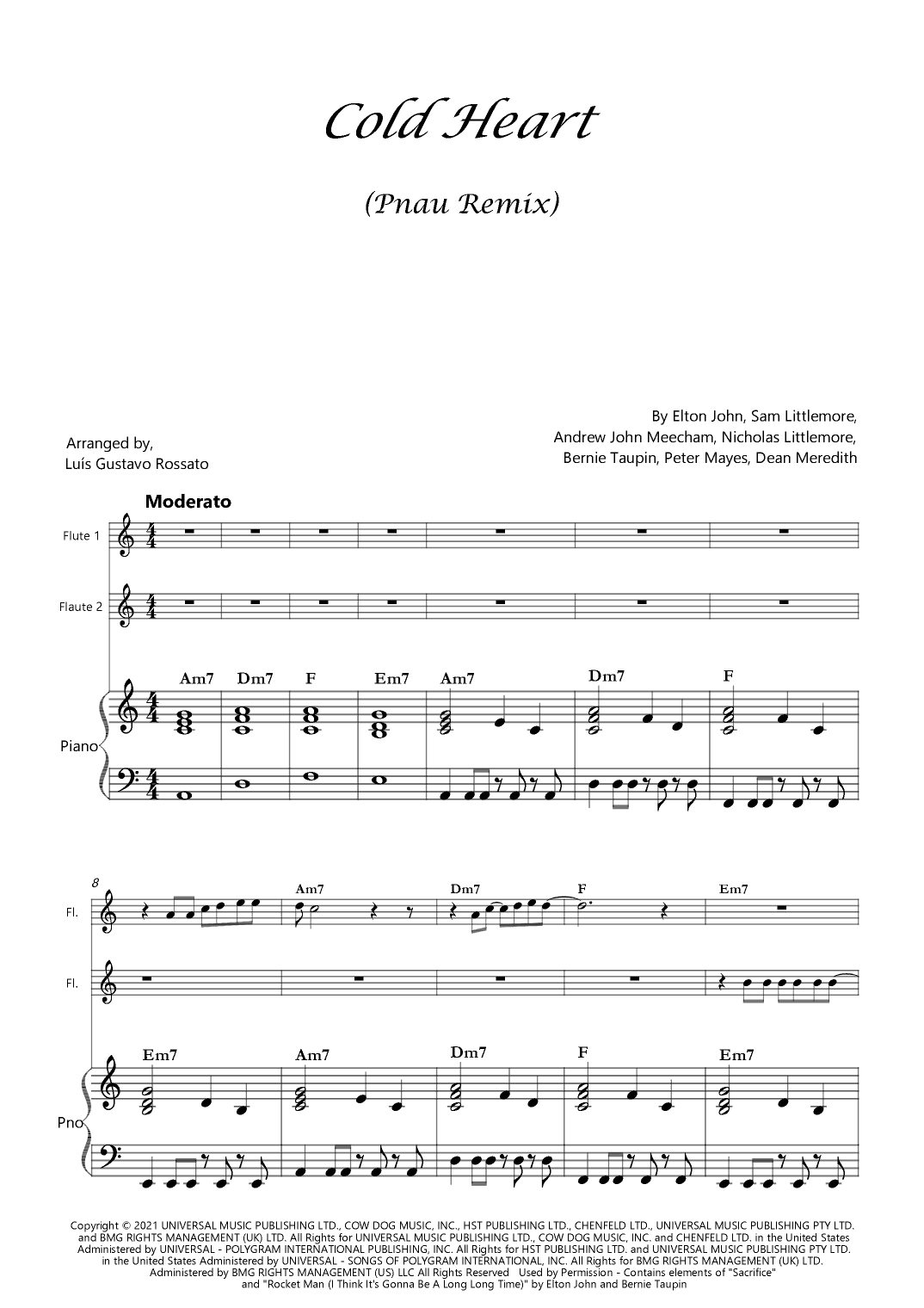 Cold Heart (pnau Remix) (arr. Luís Gustavo Rossato)