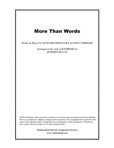 More Than Words (arr. Stephen Bulat)