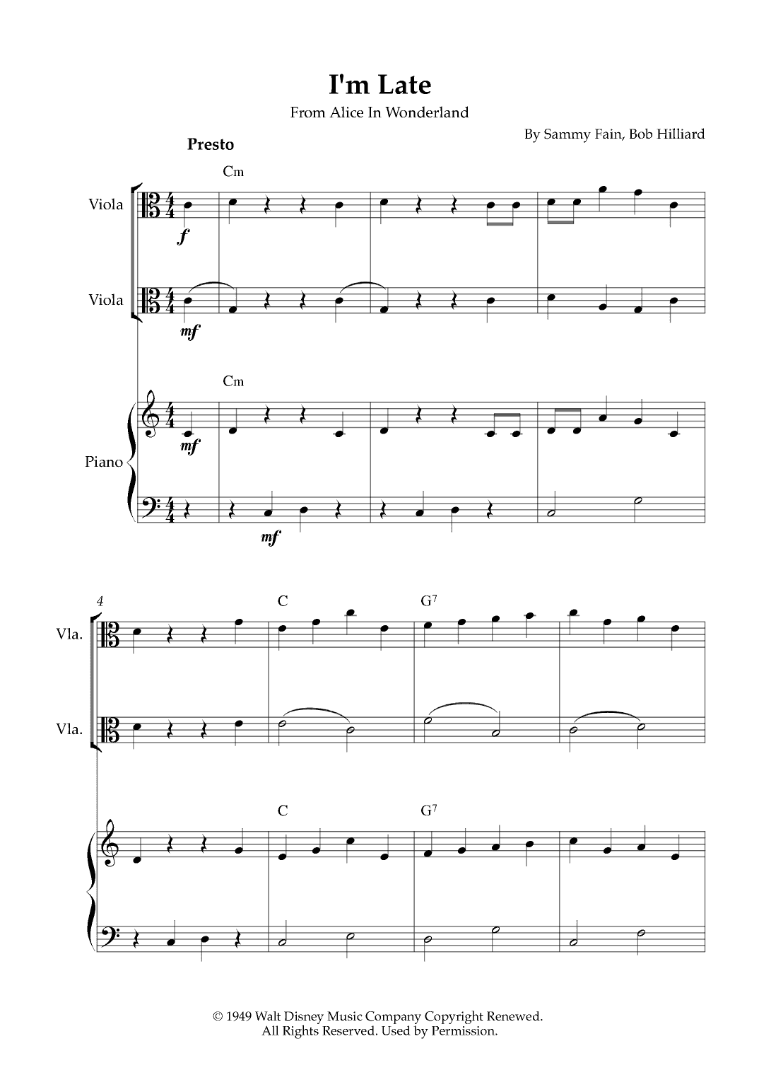 I'm Late (arr. Karen Gueiros)