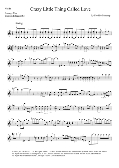 Crazy Little Thing Called Love (arr. Adelaide String Duo)