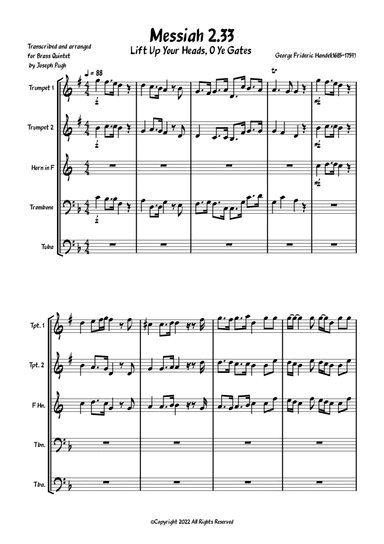 Messiah 2.33(Lift Up Your Heads, O Ye Gates) (arr. Joseph Pugh)