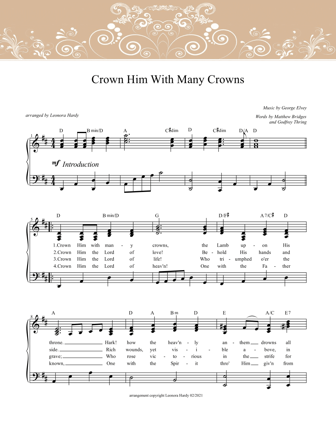 Crown Him With Many Crowns (arr. Leonora Hardy)