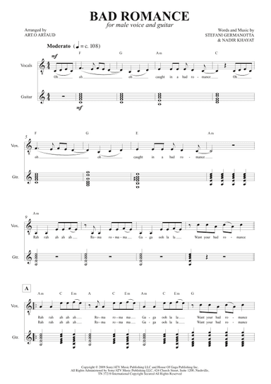 Bad Romance (arr. Art.o Artaud)