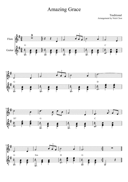 Amazing Grace (arr. Nick Clow)