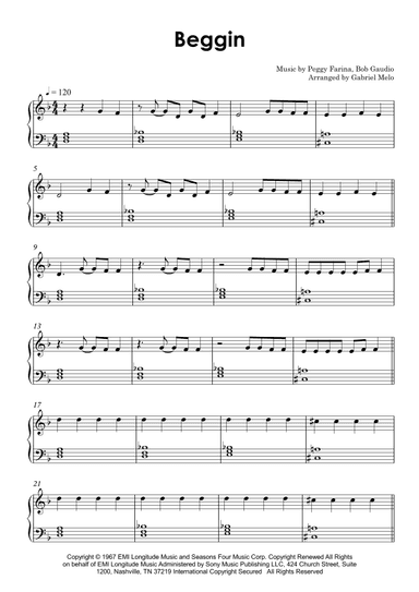 Beggin' (arr. Gabriel Melo)