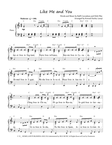 Like Me And You (arr. Konrad Harley)