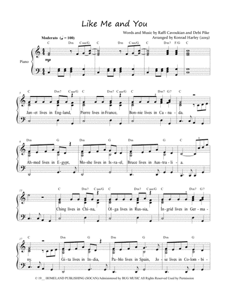 Like Me And You (arr. Konrad Harley)