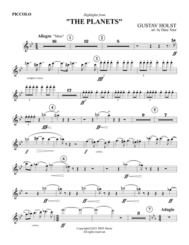 Highlights from The Planets (parts only) (arr. Dane Teter)