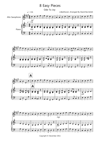 8 Easy Pieces for Alto Saxophone And Piano (arr. David Burndrett)