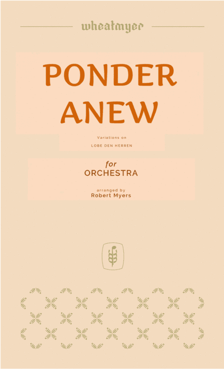 Ponder Anew (arr. WheatMyer Music)