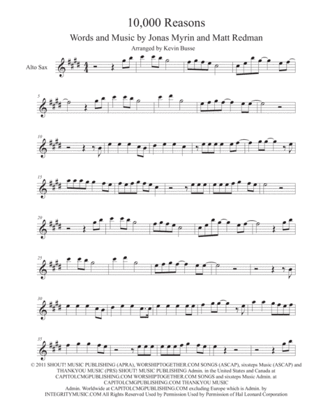 10,000 Reasons (Bless The Lord) (arr. Kevin Busse)