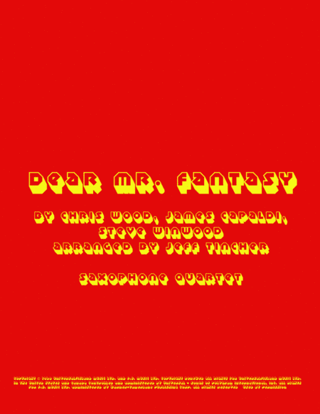 Dear Mr. Fantasy (arr. Jeff Tincher)