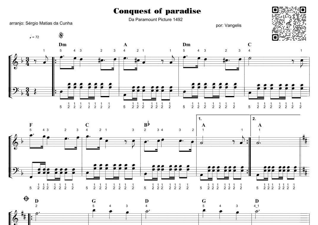 Conquest Of Paradise (arr. Sérgio Matias da Cunha)