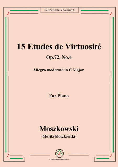 Moszkowski-15 Etudes de Virtuosité,Op.72,No.4,Allegro moderato in C Major (arr. MSM)
