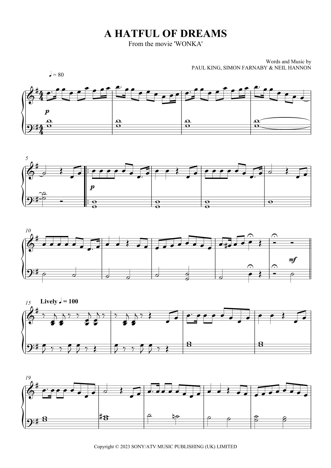 A Hatful Of Dreams (arr. SCMusic)