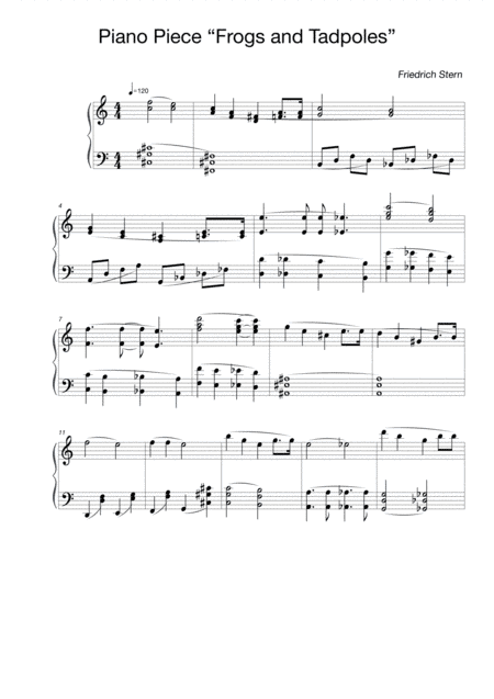 Piano Piece "Frogs and Tadpoles"