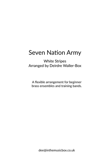 Seven Nation Army (arr. Deirdre Waller-Box)