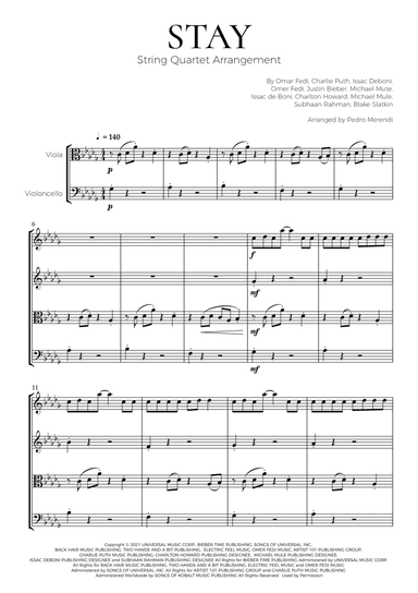 Stay (arr. Pedro Merendi)