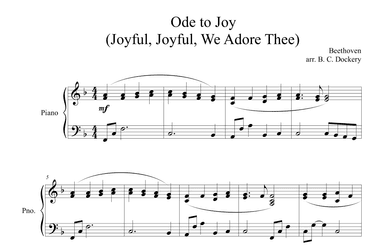 Ode to Joy (Piano Solo) (arr. B. C. Dockery)