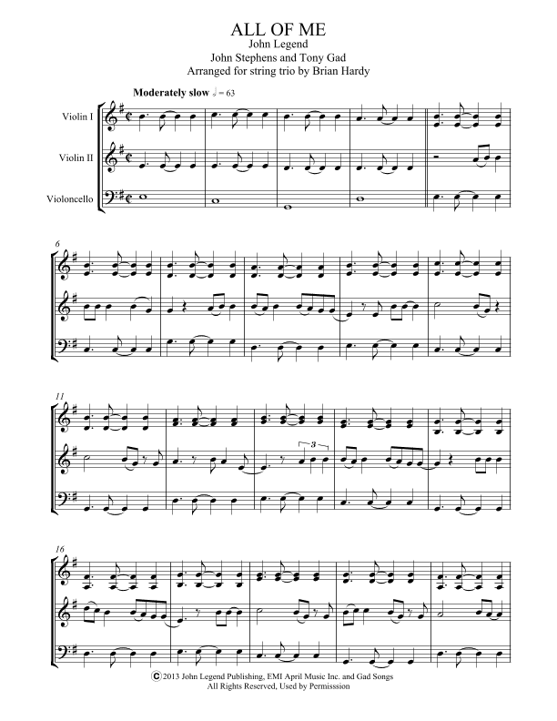 All Of Me (arr. Brian Hardy)
